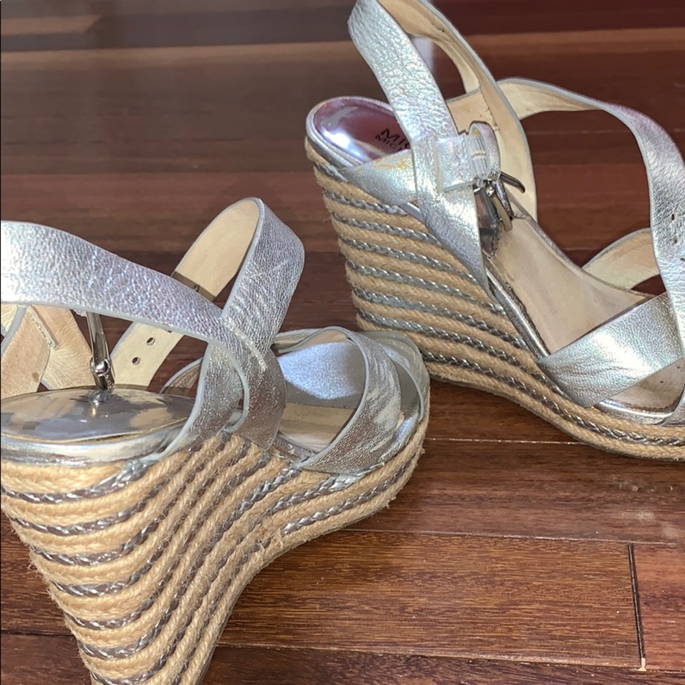 Michael Kors heels, size 8, silver strap - Picture 1 of 2